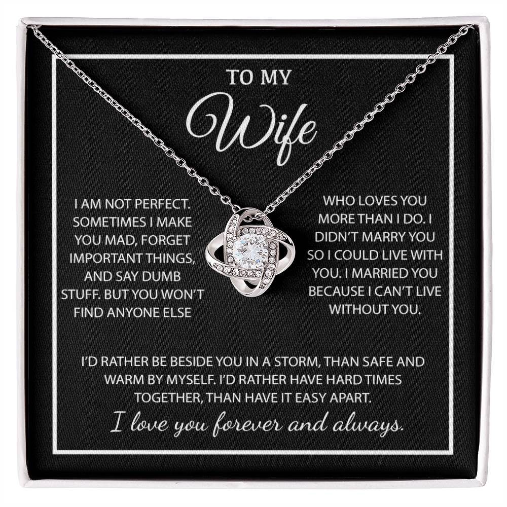 To My Wife Necklace, Christmas Gifts For Women, Anniversary Gift For Wife 4_11_Black