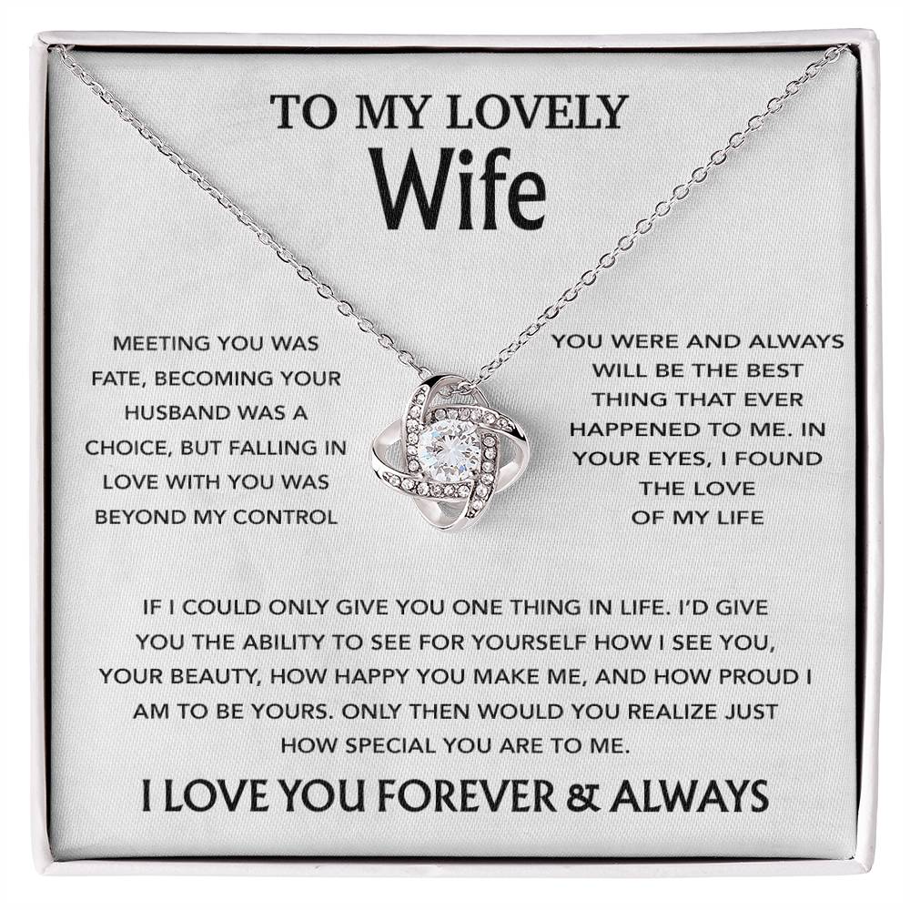 To My Wife Necklace, Christmas Gifts For Wife, Anniversary Cute Gift For Wife