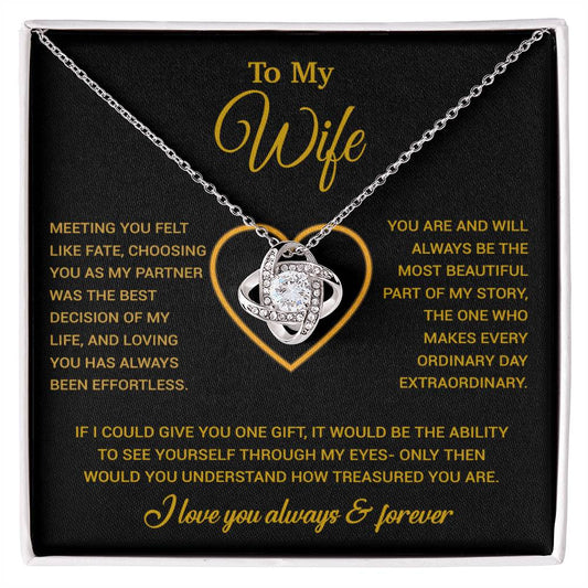 To My Wife Necklace, Christmas Gifts For Women, Anniversary Gift For Wife 1_1_Gold