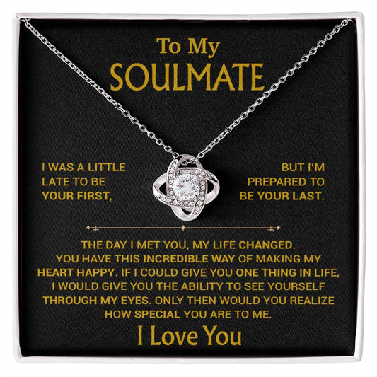 To My Soulmate Necklace, Soulmate Gift, Gift For Girlfriend, Christmas Gift 23_8_Gold