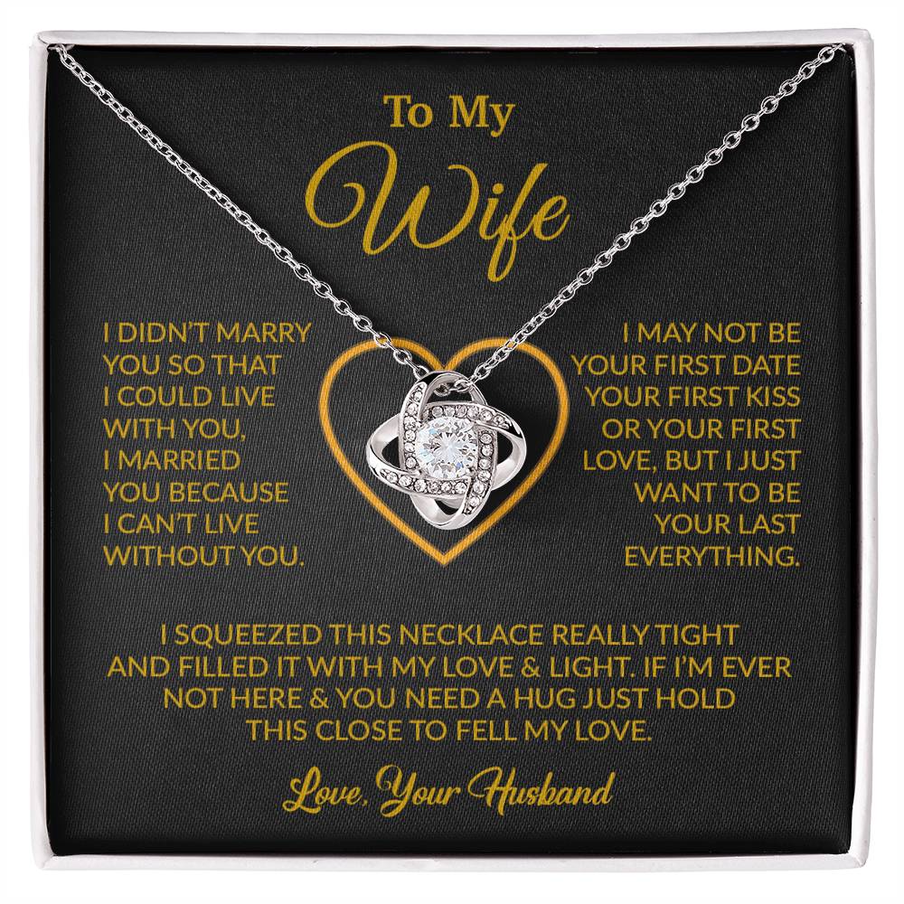 To My Wife Necklace, Wife Gift from Husband, Christmas Gift 5_12_Gold