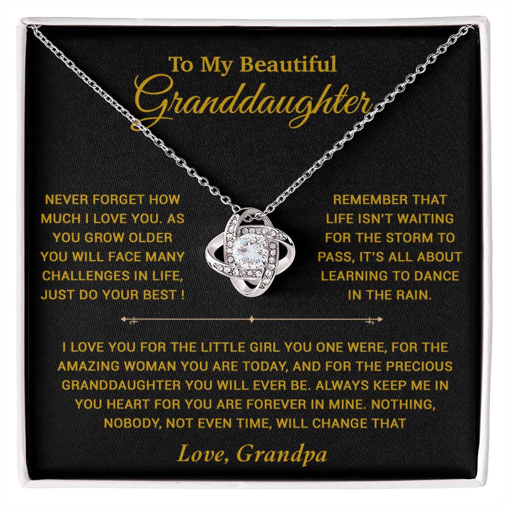 To My Granddaughter Necklace, Birthday Gift For Granddaughter, Birthday Gifts 22_7_Gold