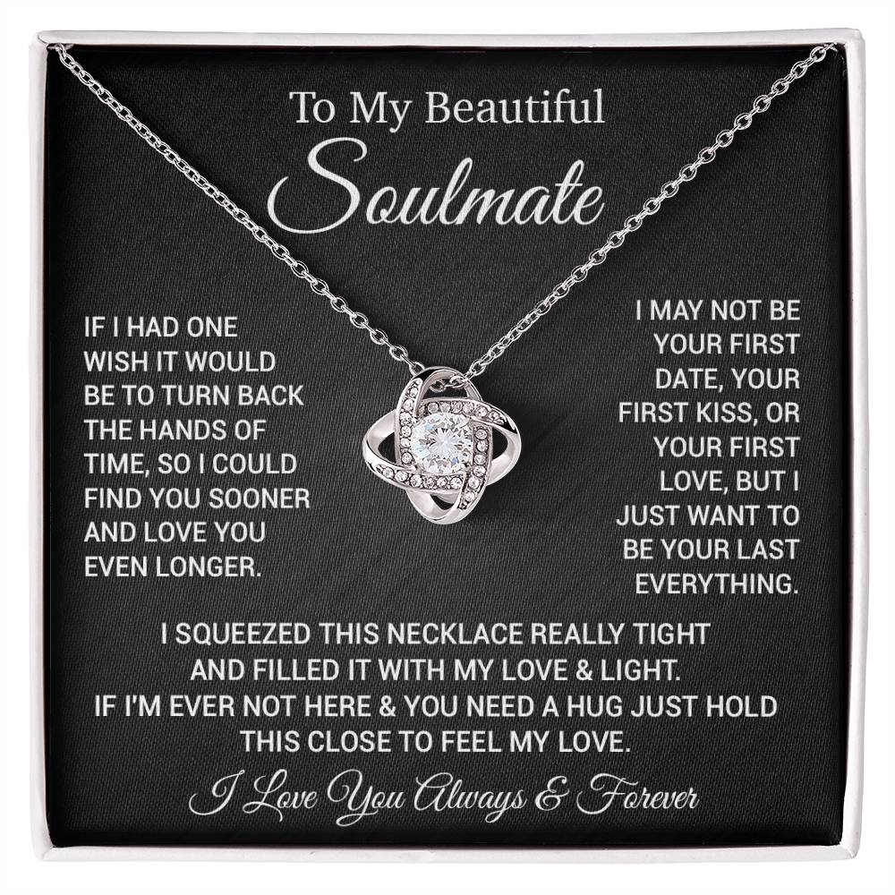 To My Soulmate Necklace, Gift For Soulmate, Anniversary Gift, Christmas Gift 24_2_Black
