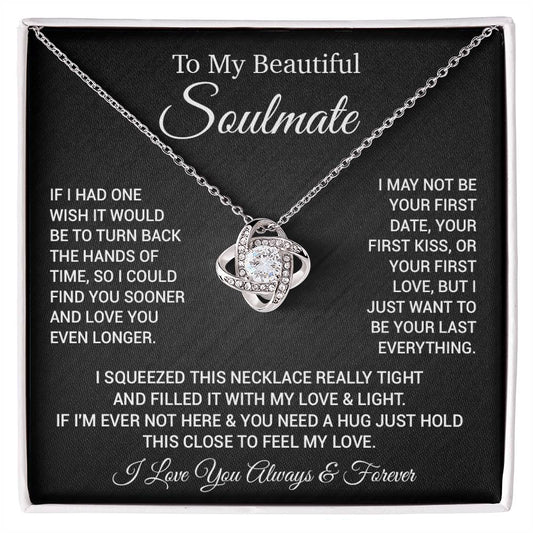 To My Soulmate Necklace, Gift For Soulmate, Anniversary Gift, Christmas Gift 24_2_Black