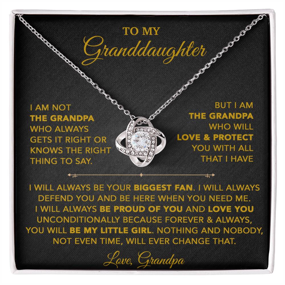 To My Granddaughter Necklace, Granddaughter Gift from Grandpa, Christmas Gift 28_8_Gold