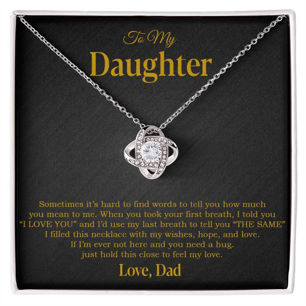 To My Daughter Necklace, Gift for Daughter from Dad, Father Daughter Necklace 14_4_Gold