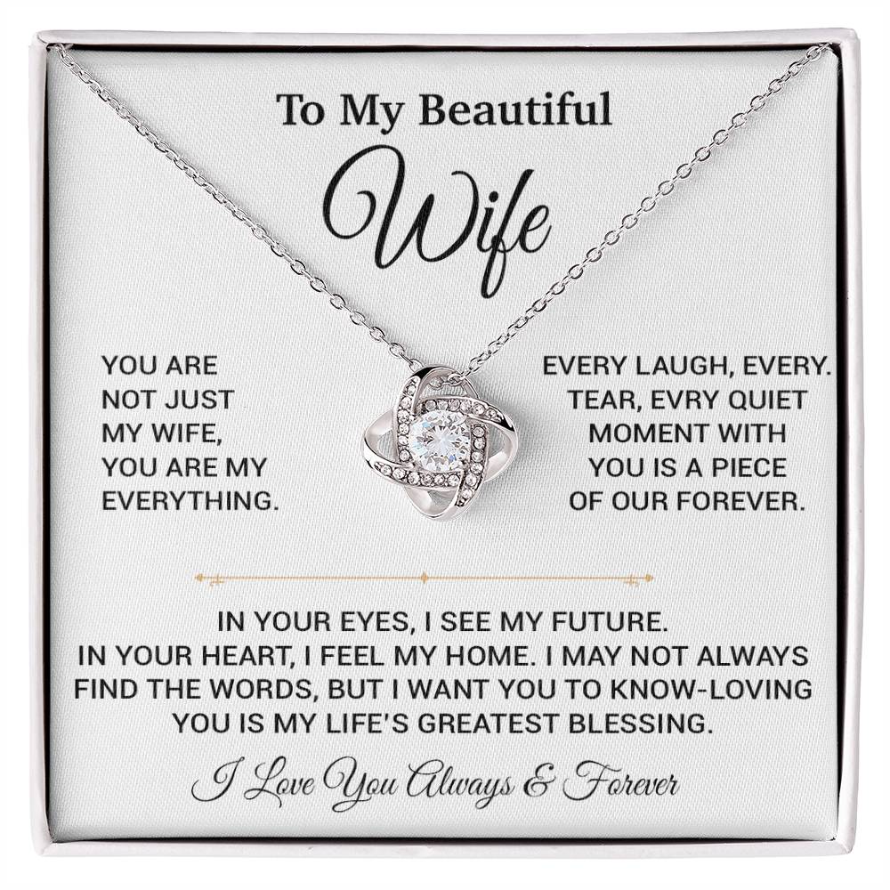 To My Wife Necklace, Christmas Gifts For Women, Anniversary Gift For Wife 10_9_White