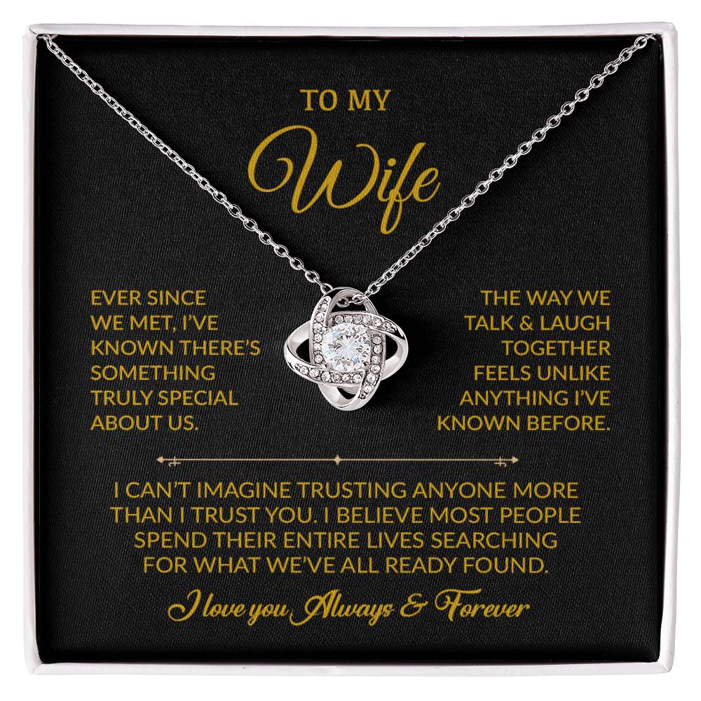 To My Wife Necklace, Gift For Wife, Anniversary Gift For Wife, Necklace For Wife 11_8_Gold