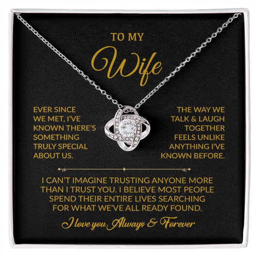 To My Wife Necklace, Gift For Wife, Anniversary Gift For Wife, Necklace For Wife 11_8_Gold