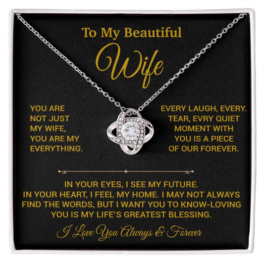 To My Wife Necklace, Christmas Gifts For Women, Anniversary Gift For Wife 10_9_Gold