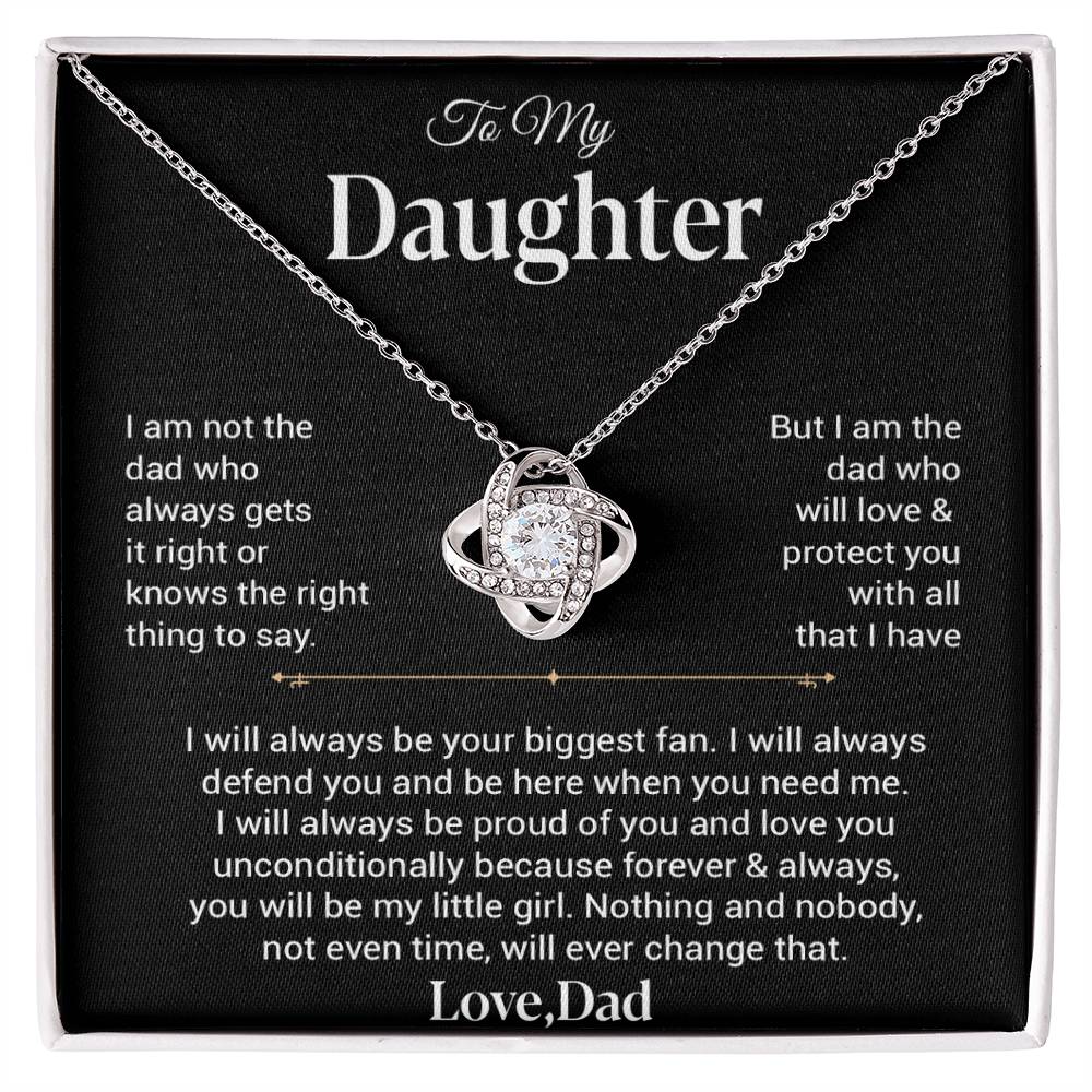 To My Daughter Necklace, Gift for Daughter from Dad, Father Daughter Necklace 21_11_Black