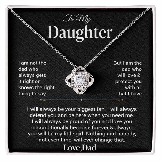 To My Daughter Necklace, Gift for Daughter from Dad, Father Daughter Necklace 21_11_Black