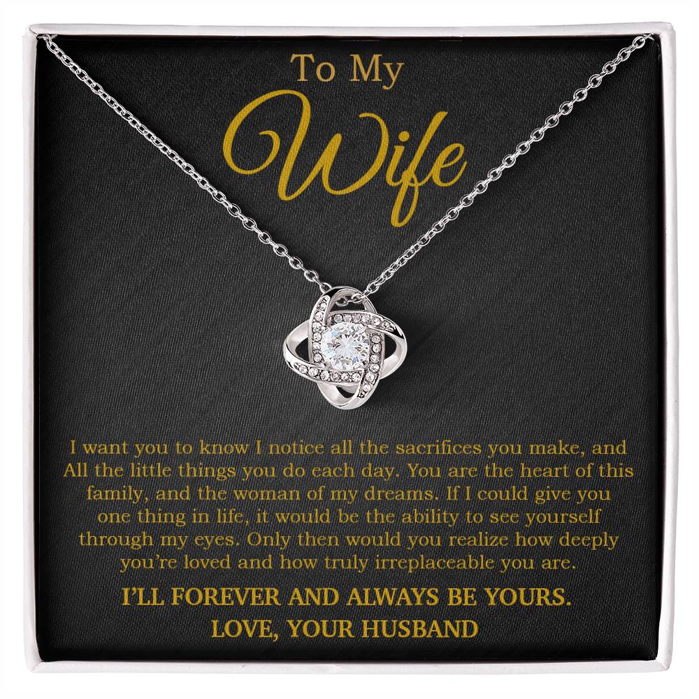 To My Wife Necklace, Mother's Day Gift from Husband, Wife Birthday Gift 29_5_Gold