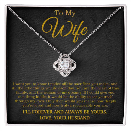 To My Wife Necklace, Mother's Day Gift from Husband, Wife Birthday Gift 29_5_Gold