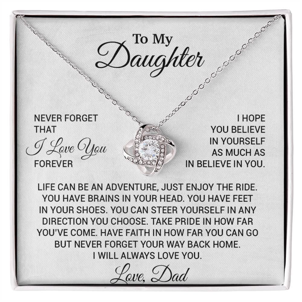 To My Daughter Necklace, Daughter Father Necklace, Daughter Gift From Dad 19_8_White