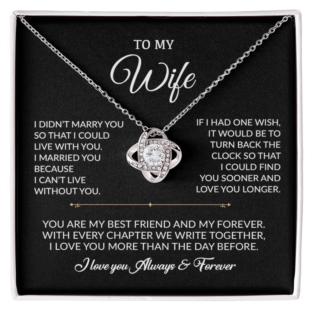 To My Wife Necklace, Gift For Wife, Anniversary Gift For Wife, Necklace For Wife 4_8_Black