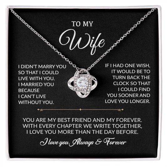 To My Wife Necklace, Gift For Wife, Anniversary Gift For Wife, Necklace For Wife 4_8_Black