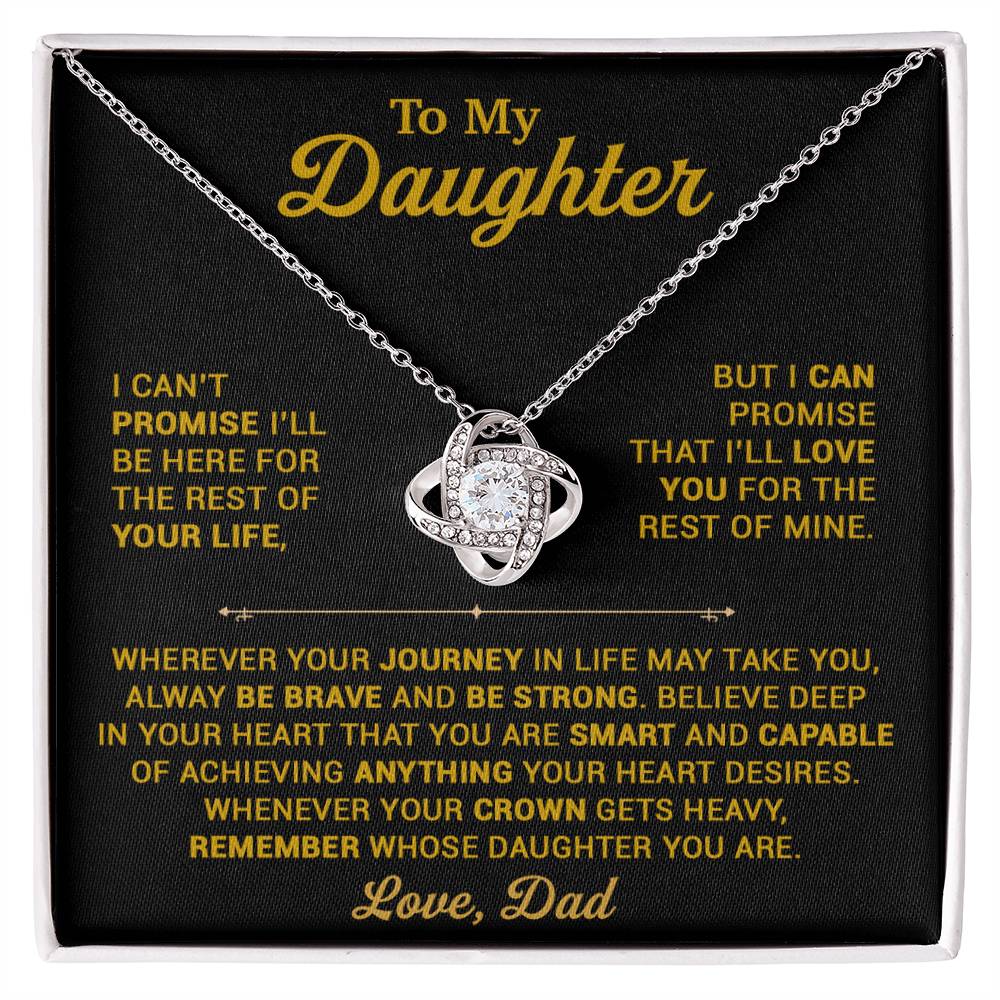To My Daughter Necklace, Gift for Daughter from Dad, Daughter Father Necklace 11_10_Gold