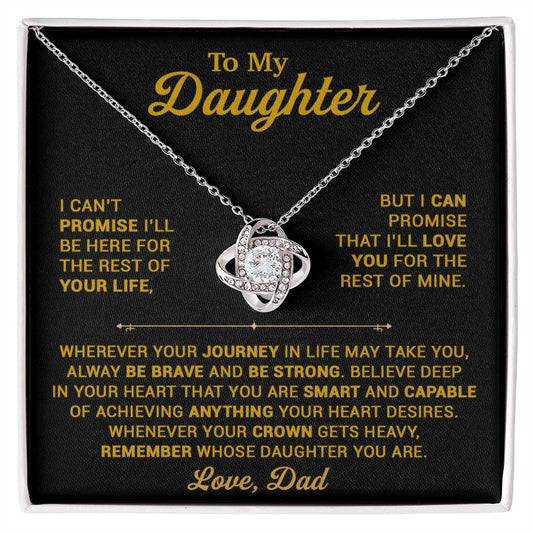 To My Daughter Necklace, Gift for Daughter from Dad, Daughter Father Necklace 11_10_Gold