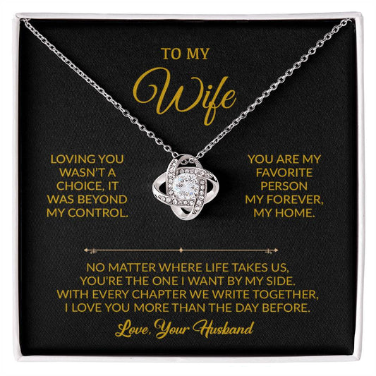 To My Wife Necklace, Gift For Wife, Anniversary Gift For Wife, Necklace For Wife 26_8_Gold