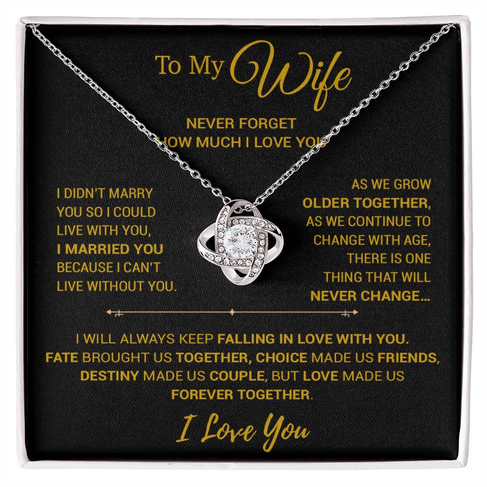 To My Wife Necklace, Christmas Gifts For Women, Anniversary Gift For Wife 20_10_Gold