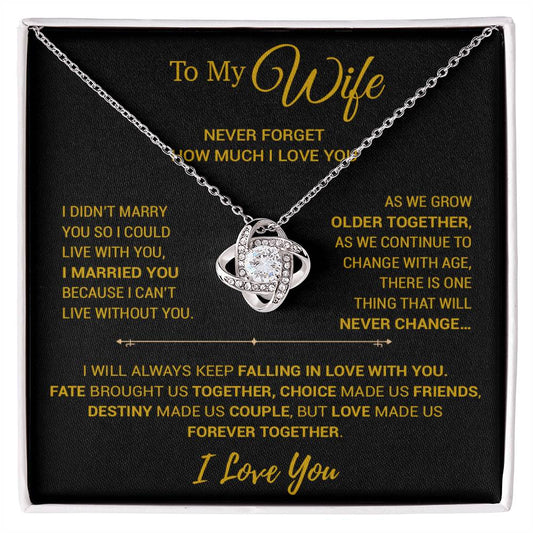 To My Wife Necklace, Christmas Gifts For Women, Anniversary Gift For Wife 20_10_Gold