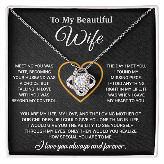 To My Wife Necklace, Christmas Gifts For Women, Anniversary Gift For Wife 10_12_Black