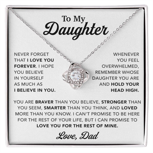 To My Daughter Necklace, Gift for Daughter from Dad, Father Daughter Necklace 26_10