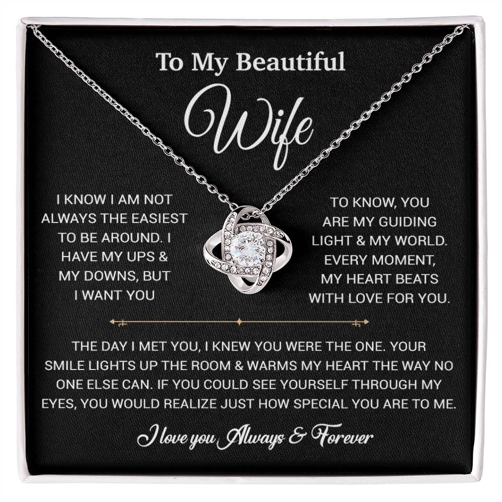To My Wife Necklace, Gift For Wife, Anniversary Gift For Wife, Necklace For Wife 6_6_Black