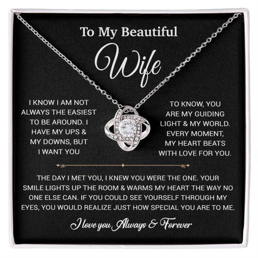 To My Wife Necklace, Gift For Wife, Anniversary Gift For Wife, Necklace For Wife 6_6_Black