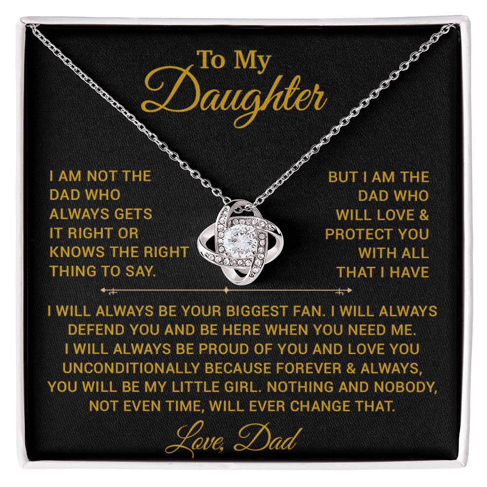To My Daughter Necklace, Gift for Daughter from Dad, Father Daughter Necklace 26_5_Gold