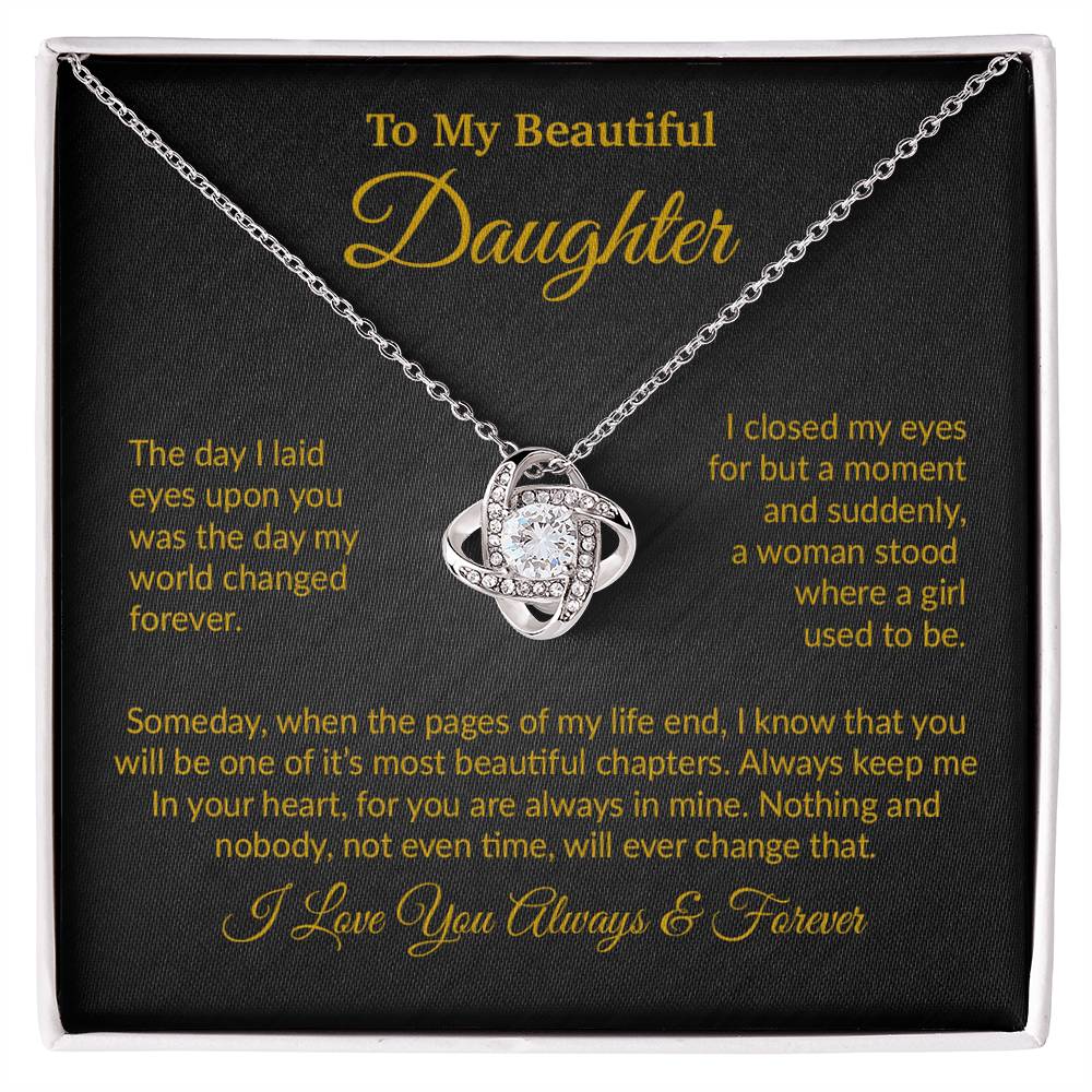 To My Daughter Necklace, Daughter Mother Necklace, Daughter Gift From Mom 8_11_Gold