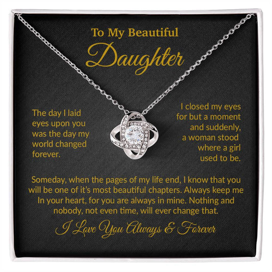 To My Daughter Necklace, Daughter Mother Necklace, Daughter Gift From Mom 8_11_Gold