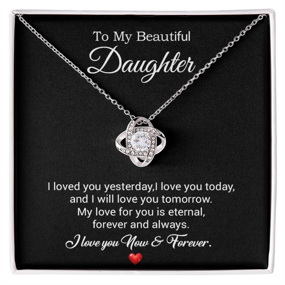 To My Daughter Necklace, Gift For Daughter From Dad, Daughter Father Necklace 30_7_Black