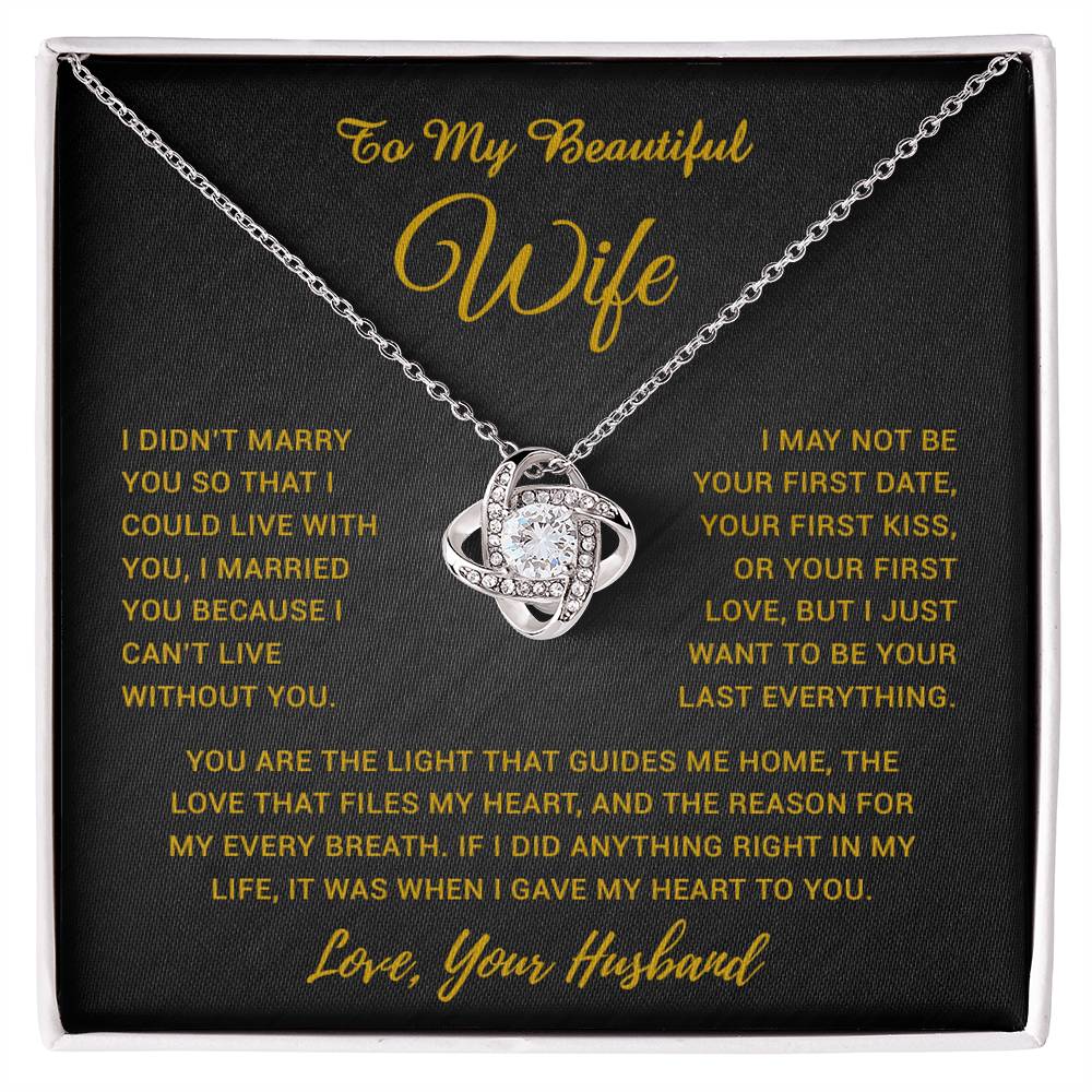 To My Wife Necklace, Gift For Wife, Anniversary Gift For Wife, Necklace For Wife 4_5_Gold