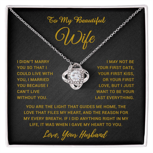 To My Wife Necklace, Gift For Wife, Anniversary Gift For Wife, Necklace For Wife 4_5_Gold