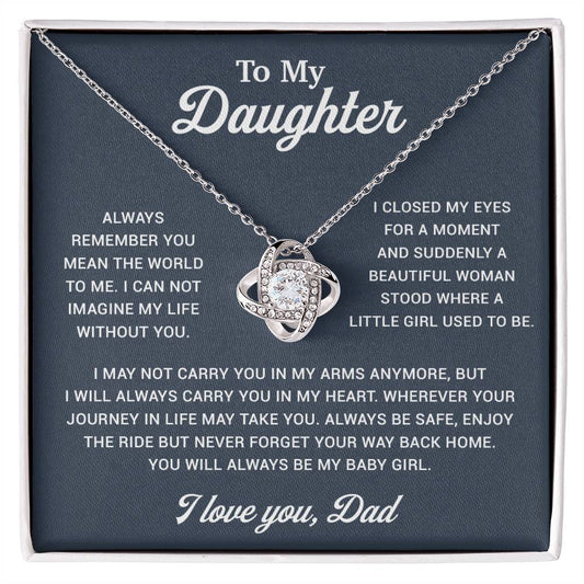 To My Daughter Necklace, Gift for Daughter from Dad, Father Daughter Necklace 2_12