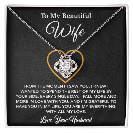 To My Wife Necklace, Gift For Wife, Anniversary Gift For Wife, Necklace For Wife 27_5_Black