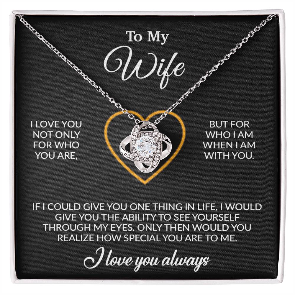 To My Wife Necklace, Gift For Wife, Anniversary Gift For Wife, Necklace For Wife 10_6_Black