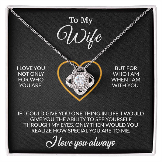 To My Wife Necklace, Gift For Wife, Anniversary Gift For Wife, Necklace For Wife 10_6_Black
