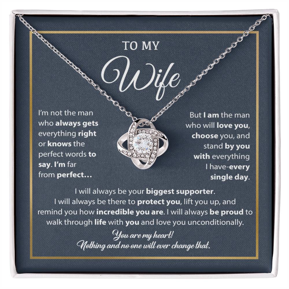 To My Wife Necklace, Gift For Wife, Anniversary Gift For Wife, Necklace For Wife 5_1_Blue_White