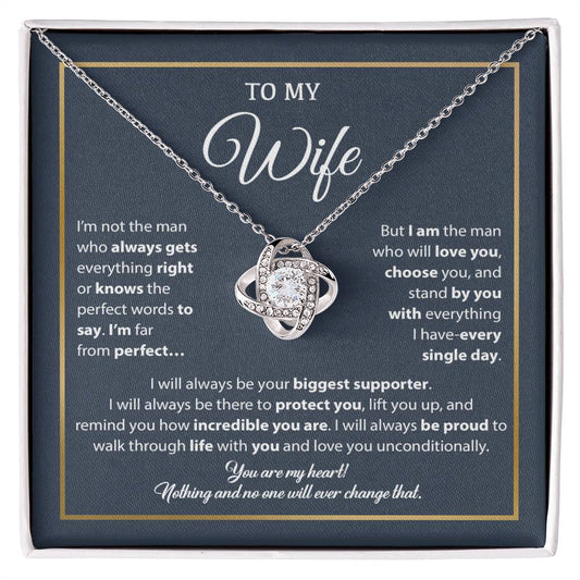 To My Wife Necklace, Gift For Wife, Anniversary Gift For Wife, Necklace For Wife 5_1_Blue_White