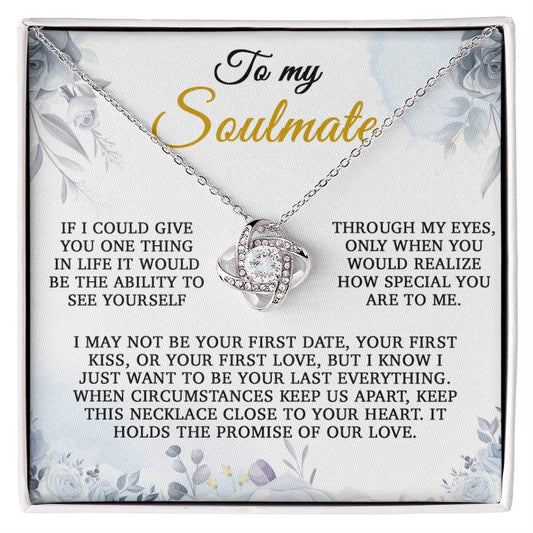 To My Soulmate Gift, Gift for Wife, Girlfriend Necklace, Anniversary Gift, Soulmates Gift