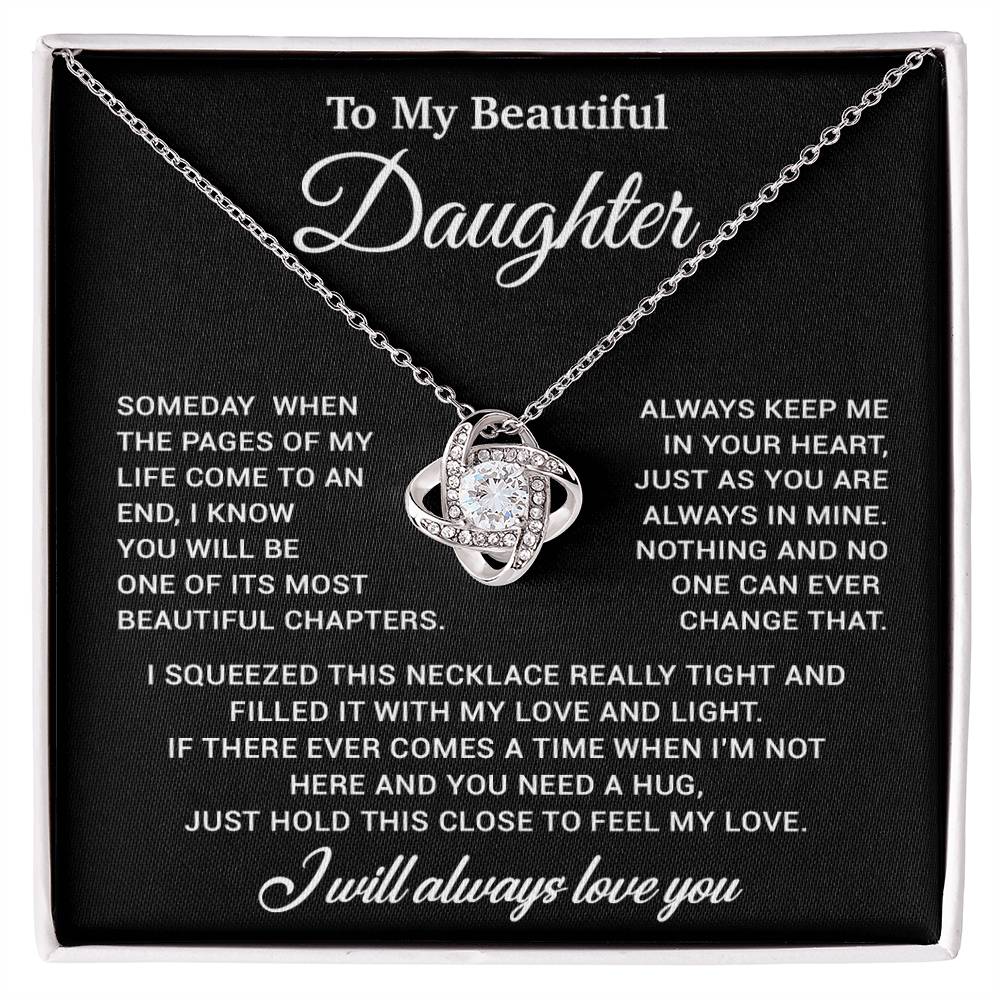 To My Daughter Necklace, Gift for Daughter from Dad, Father Daughter Necklace 7_11_Gold