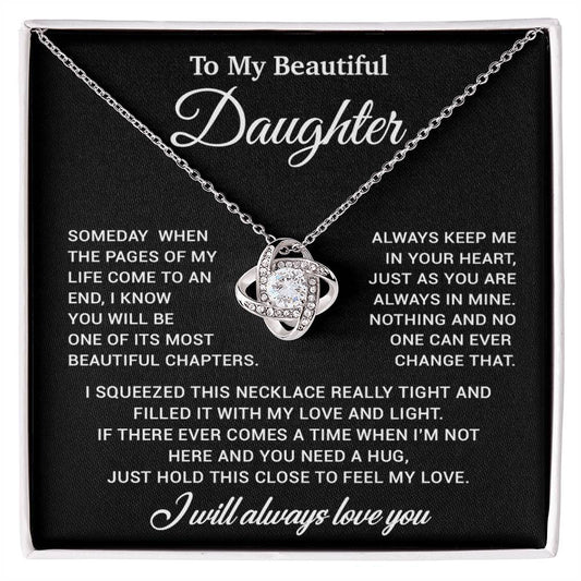 To My Daughter Necklace, Gift for Daughter from Dad, Father Daughter Necklace 7_11_Gold