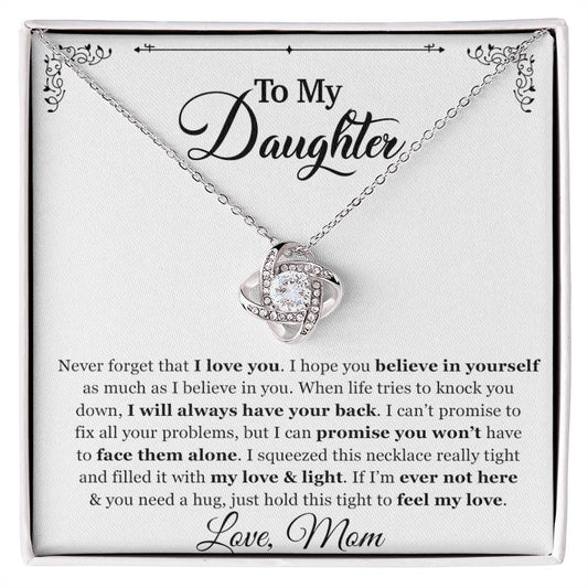 To My Daughter Necklace, Gift for Daughter from mom, Daughter Father Necklace