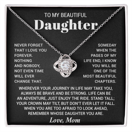 To My Daughter Necklace, Birthday Gift For Daughter From Mom, Xmas Gifts for Her