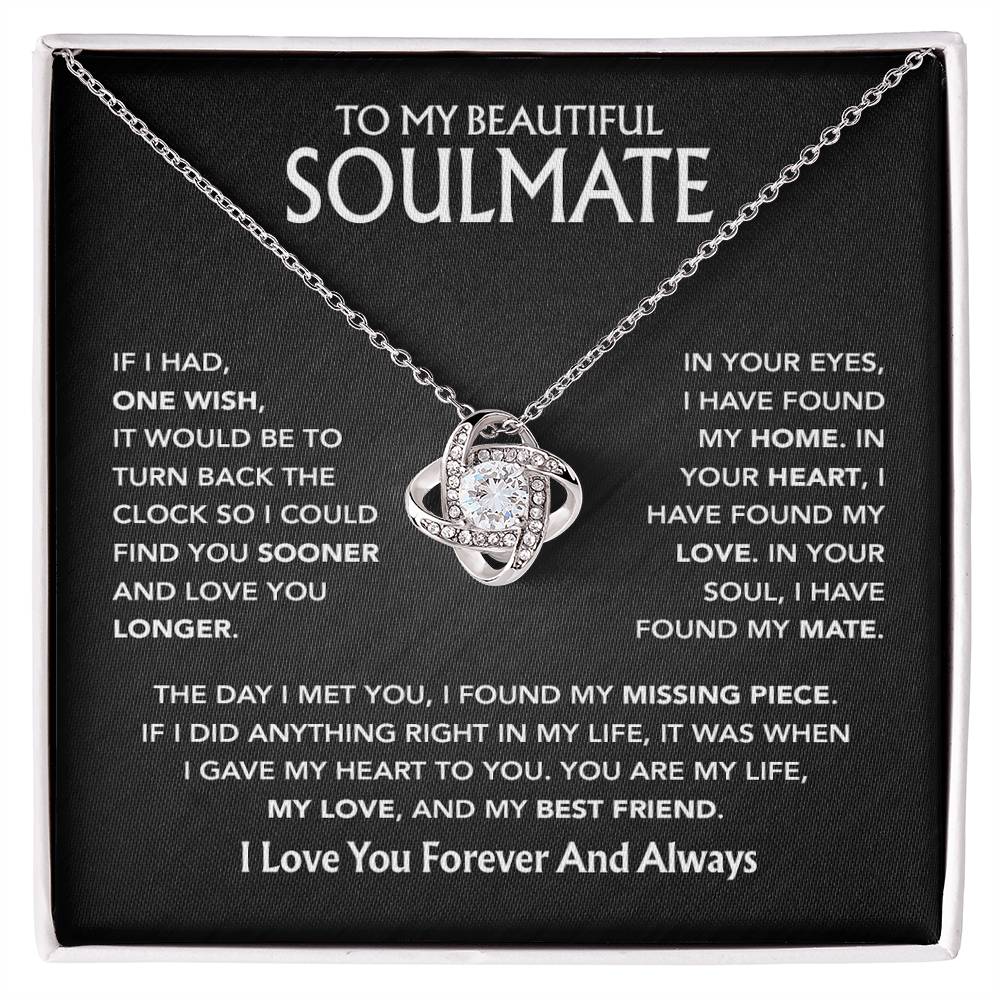 To My Soulmate Necklace, Gift For Soulmate, Anniversary Gift, Birthday Gift 3_5_Black