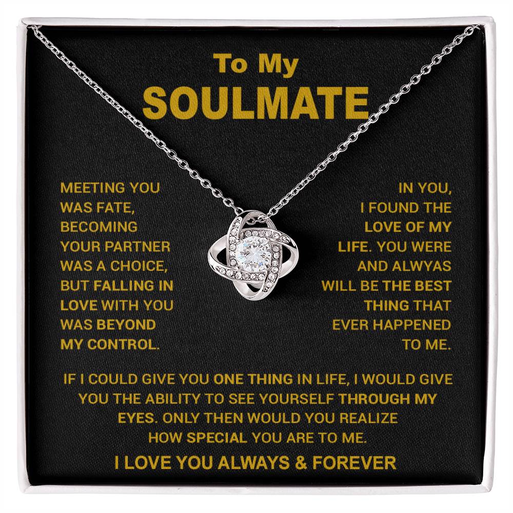 To My Soulmate Necklace, Soulmate Gift, Gift For Girlfriend, Christmas Gift 10_12_Gold