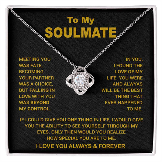 To My Soulmate Necklace, Soulmate Gift, Gift For Girlfriend, Christmas Gift 10_12_Gold